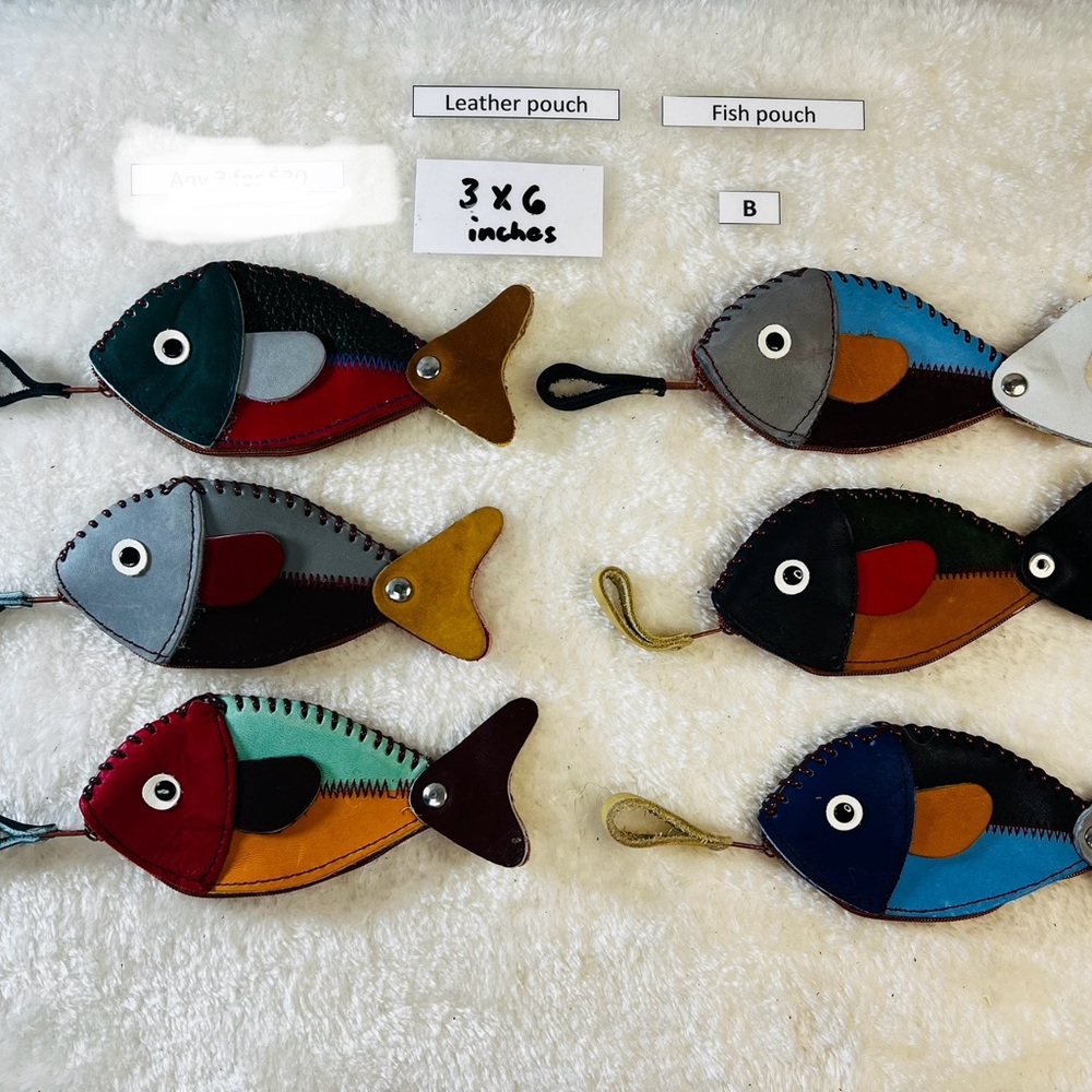 Fish leather pouch